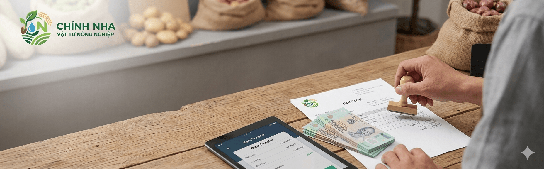 Hướng dẫn thanh toán vật tư nông nghiệp Chính Nha